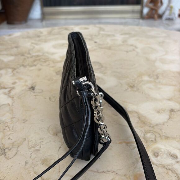 Calvin Klein Quilted Lambskin Leather Padlock & Chain Strap Mini Crossbody Bag - Picture 7 of 15